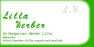 lilla werber business card